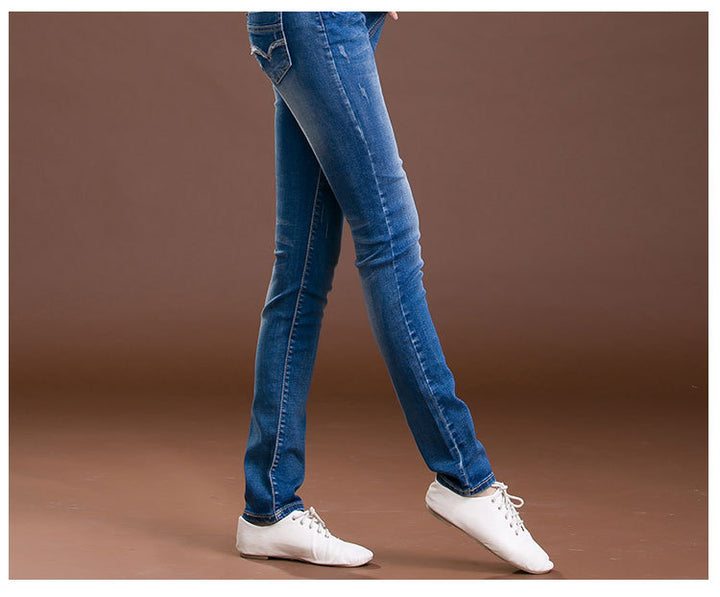 Bestickte Umstandsjeans