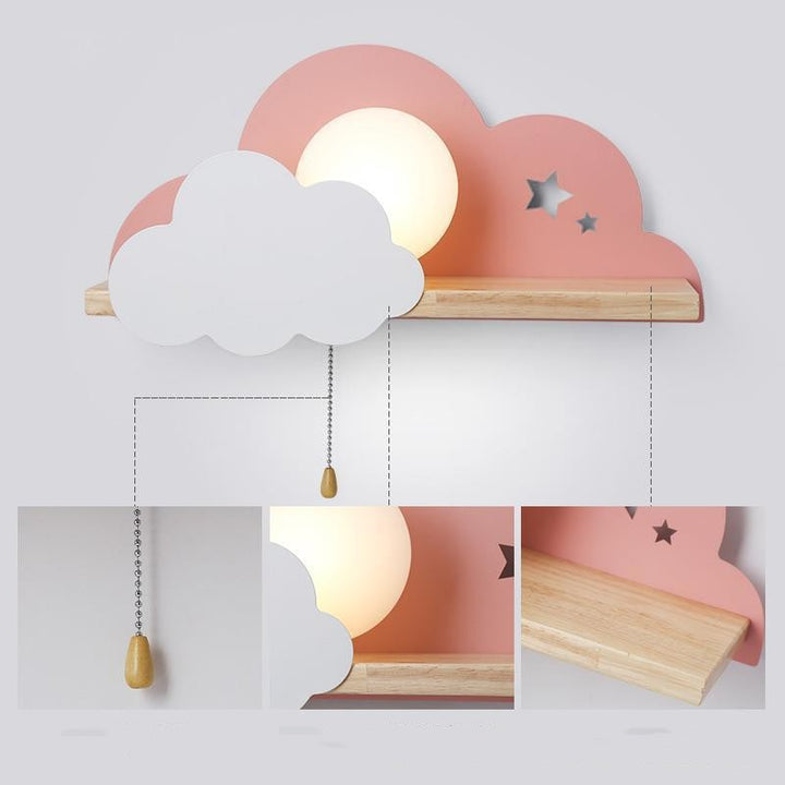 Wandlampe Wolken